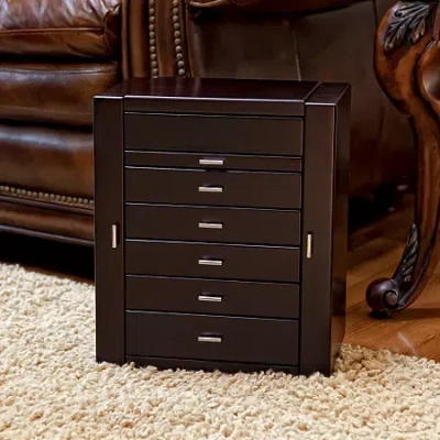 Mele & Co Geneva Womens Java-finish Jewelry Box In Brown