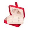 Mele & Co Giana Plush Fabric Red Jewelry Travel Case In Red