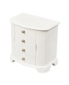 Mele & Co . Kaitlyn Upright Musical Wooden Jewelry Box In White