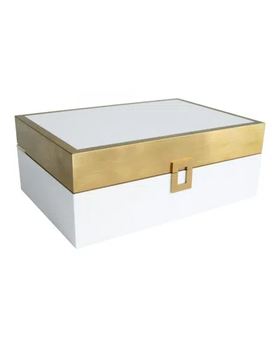 Mele & Co Mab London Jewelry Box With Lacquer Finish In White