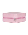 Mele & Co Mele Co. Josette Travel Jewelry Case In Faux Leather In Blush