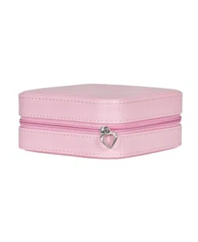 Mele & Co Mele Co. Josette Travel Jewelry Case In Faux Leather In Blush
