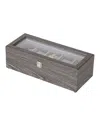 Mele & Co Nolan Watch Storage Woodgrain Veneer In Gray