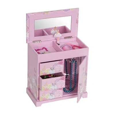 Mele & Co Kids' Pearl Musical Ballerina Pink Jewelry Box