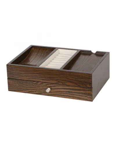 Mele & Co Rex Grained Oak Valet In Dark Oak
