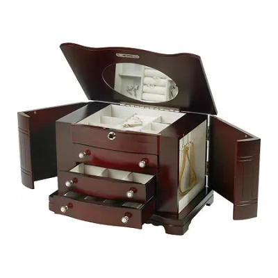Mele & Co Rita Mahogany-finish Jewelry Box In Brown