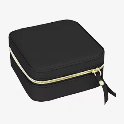 Mele & Co Stow And Go Mirrored Black Jewelry Travel Case