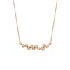 Melez Mini Atelier Women's Gold / Rose Gold Bubble Necklace - Solid Rose Gold With Diamonds
