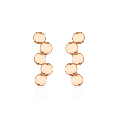 Melez Mini Atelier Women's Gold / Rose Gold Grapes Earrings - Solid Rose Gold