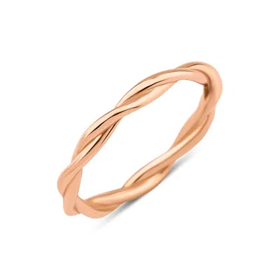 Melez Mini Atelier Women's Gold / Rose Gold Hug Ring - Solid Rose Gold
