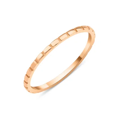 Melez Mini Atelier Women's Gold / Rose Gold Tiny Ring - Solid Rose Gold