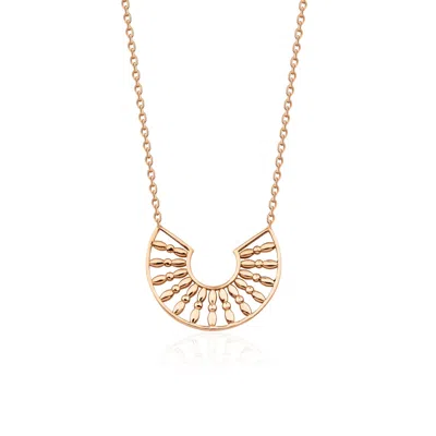 Melez Mini Atelier Women's Lyra Necklace - Solid Rose Gold