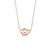 Melez Mini Atelier Women's Rose Gold / Gold Lumos Necklace - Solid Rose Gold With Diamonds