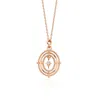 Melez Mini Atelier Women's Rose Gold / Gold Pusula Necklace - Solid Rose Gold With Diamond