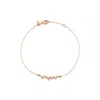 Melez Mini Atelier Women's Rose Gold / White / Gold Bubble Bracelet - Solid Rose Gold With Diamonds