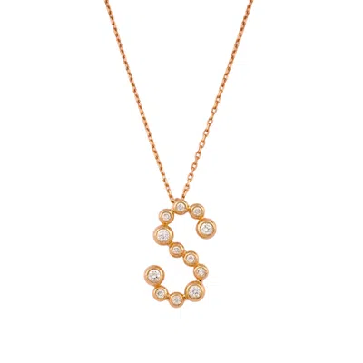 Melez Mini Atelier Women's Rose Gold / White / Gold Bubble Letters Necklace