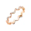 Melez Mini Atelier Women's Rose Gold / White / Gold Nova Ring - Solid Rose Gold With Diamonds