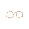 Melez Mini Atelier Women's White / Gold / Rose Gold Vega Halo Earrings - Solid Rose Gold With Diamonds