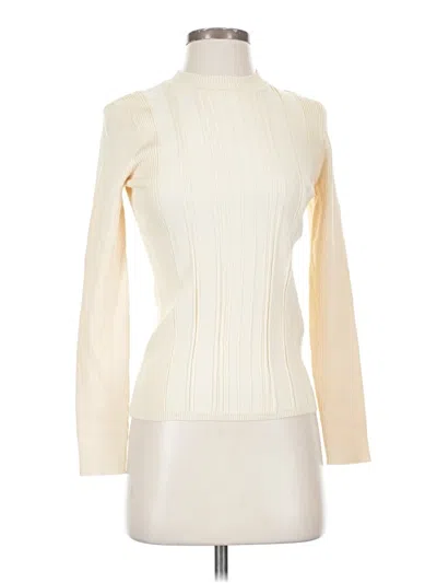 Pre-owned Meli Long Sleeve Top Ivory Turtleneck Tops In White
