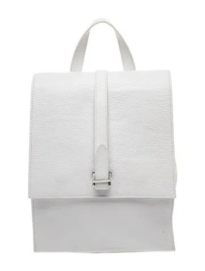 Pre-owned Meli Melo Leather Backpack In White