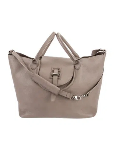 Pre-owned Meli Melo Leather Top Handle Bag In Brown