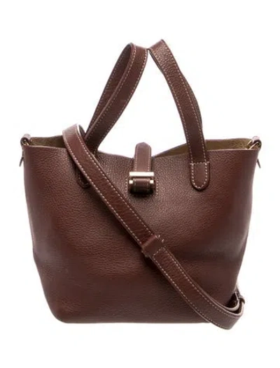 Pre-owned Meli Melo Leather Top Handle Bag In Burgundy