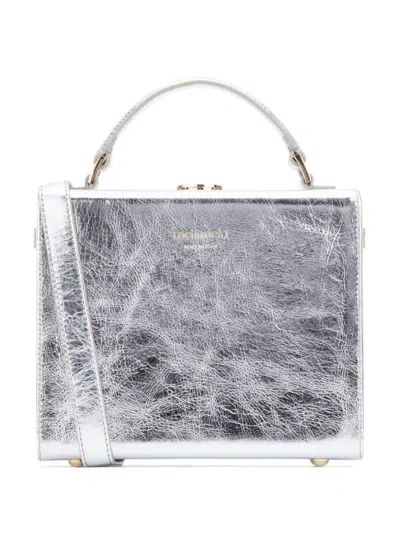 Meli Melo Metallic Tote Bag In Silver