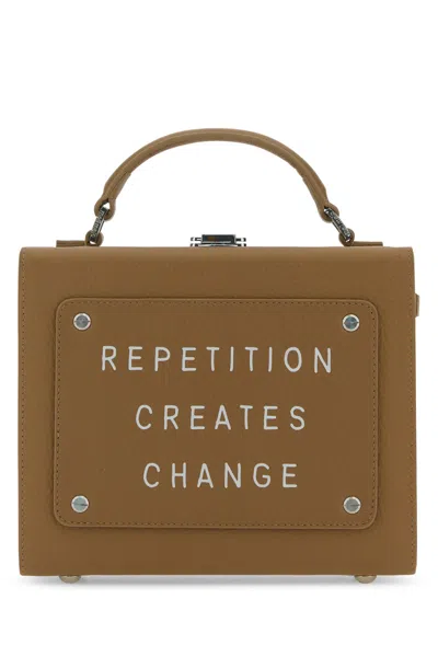 Meli Melo Text-embroidered Leather Top Handle Bag In Red