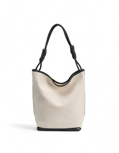 Melie Bianco Adeline Tote Bag In Black/ivory In White