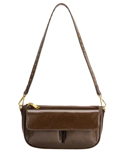 Melie Bianco Aria Small Shoulder Handbag In Espresso