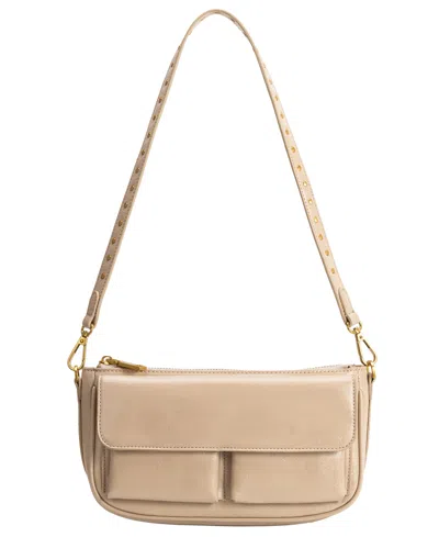 Melie Bianco Aria Small Shoulder Handbag In Mushroom
