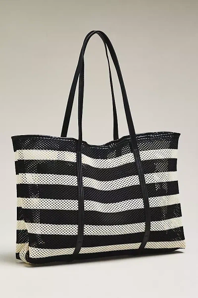 Melie Bianco Arica Woven Tote Bag In Black
