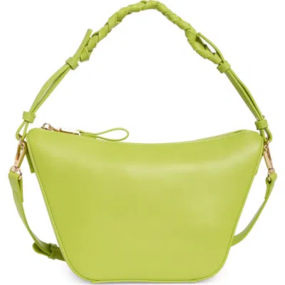 Melie Bianco Audrina Woven Handle Handbag In Green