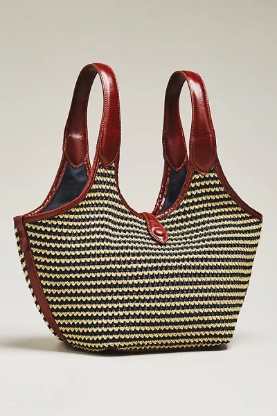Melie Bianco Bondi Raffia Hobo Bag In Multi