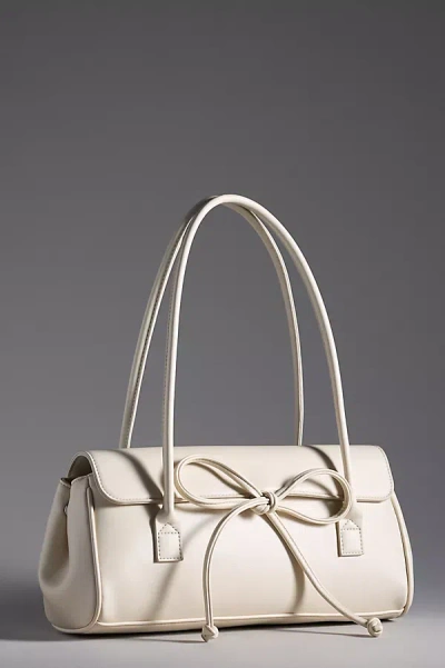 Melie Bianco Bow Shoulder Bag In White