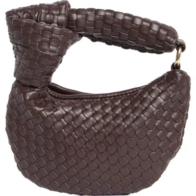 Melie Bianco Brigitte Mini Woven Bag In Brown