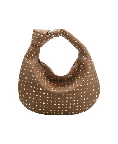 Melie Bianco Brigitte Studded Large Shoulder Bag