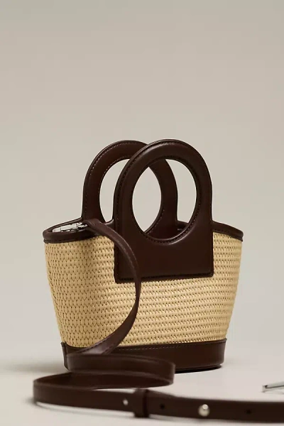 Melie Bianco Carson Raffia Handbag In Brown