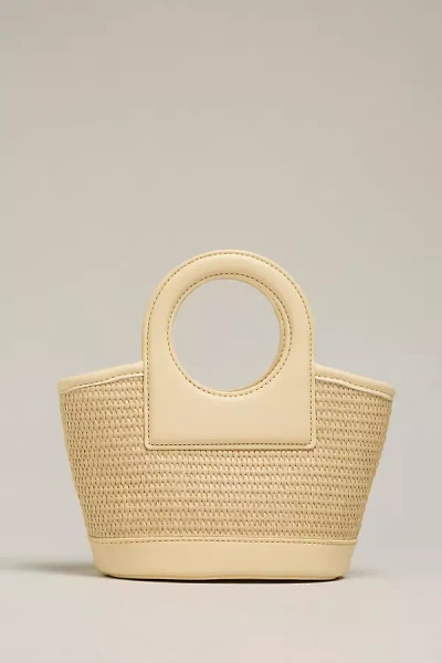 Melie Bianco Carson Raffia Handbag In Yellow