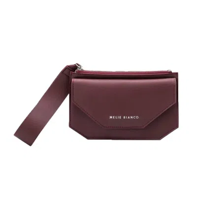 Melie Bianco Convertible Wristlet/crossbody Purse In Burgundy In White