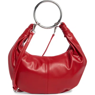 Melie Bianco Corie Crescent Crossbody Bag In Burgundy
