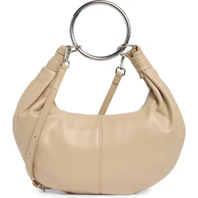 Melie Bianco Corie Crescent Crossbody Bag In Neutral