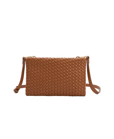 Melie Bianco Daisy Woven Small Crossbody Bag