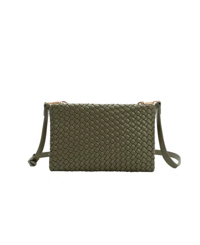 Melie Bianco Daisy Woven Small Crossbody Bag