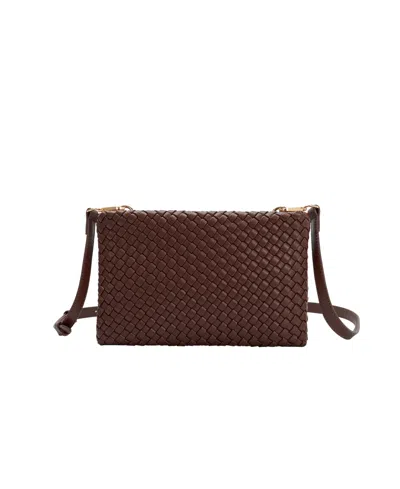 Melie Bianco Daisy Woven Small Crossbody Bag