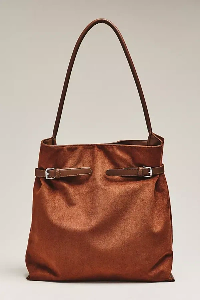 Melie Bianco Diana Hobo Tote Bag In Brown