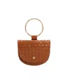 Melie Bianco Felix Ring Top Handle Bag In Brown