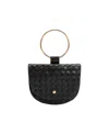 Melie Bianco Felix Ring Top Handle Bag In Black