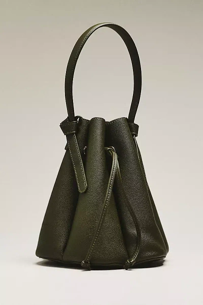 Melie Bianco Laguna Cinched Vegan Leather Bucket Bag In Green