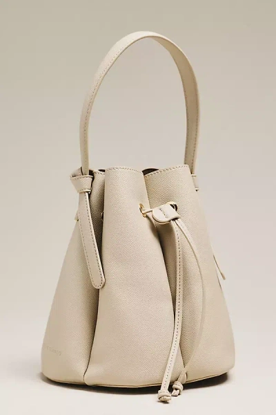 Melie Bianco Laguna Cinched Vegan Leather Bucket Bag In Grey
